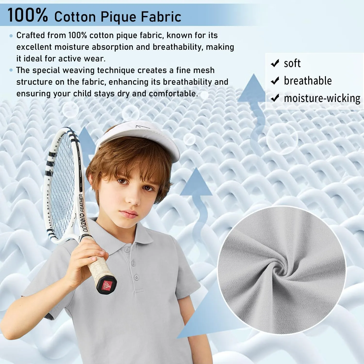 Kid Nation Boys Polo Shirts Kids School Uniform Shirts Short Sleeve Girls Collared Shirts 4-12 Years