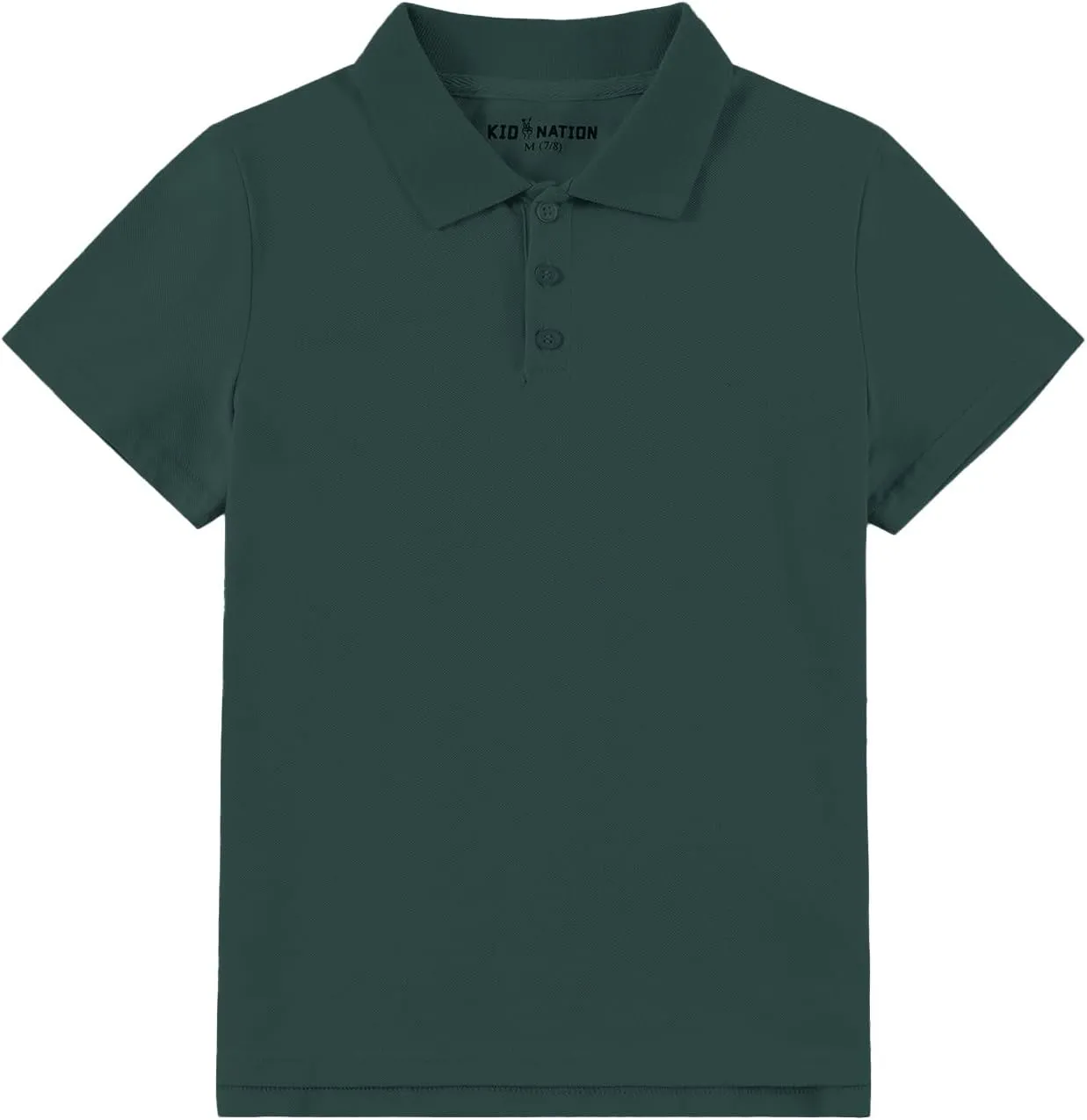 Kid Nation Boys Polo Shirts Kids School Uniform Shirts Short Sleeve Girls Collared Shirts 4-12 Years