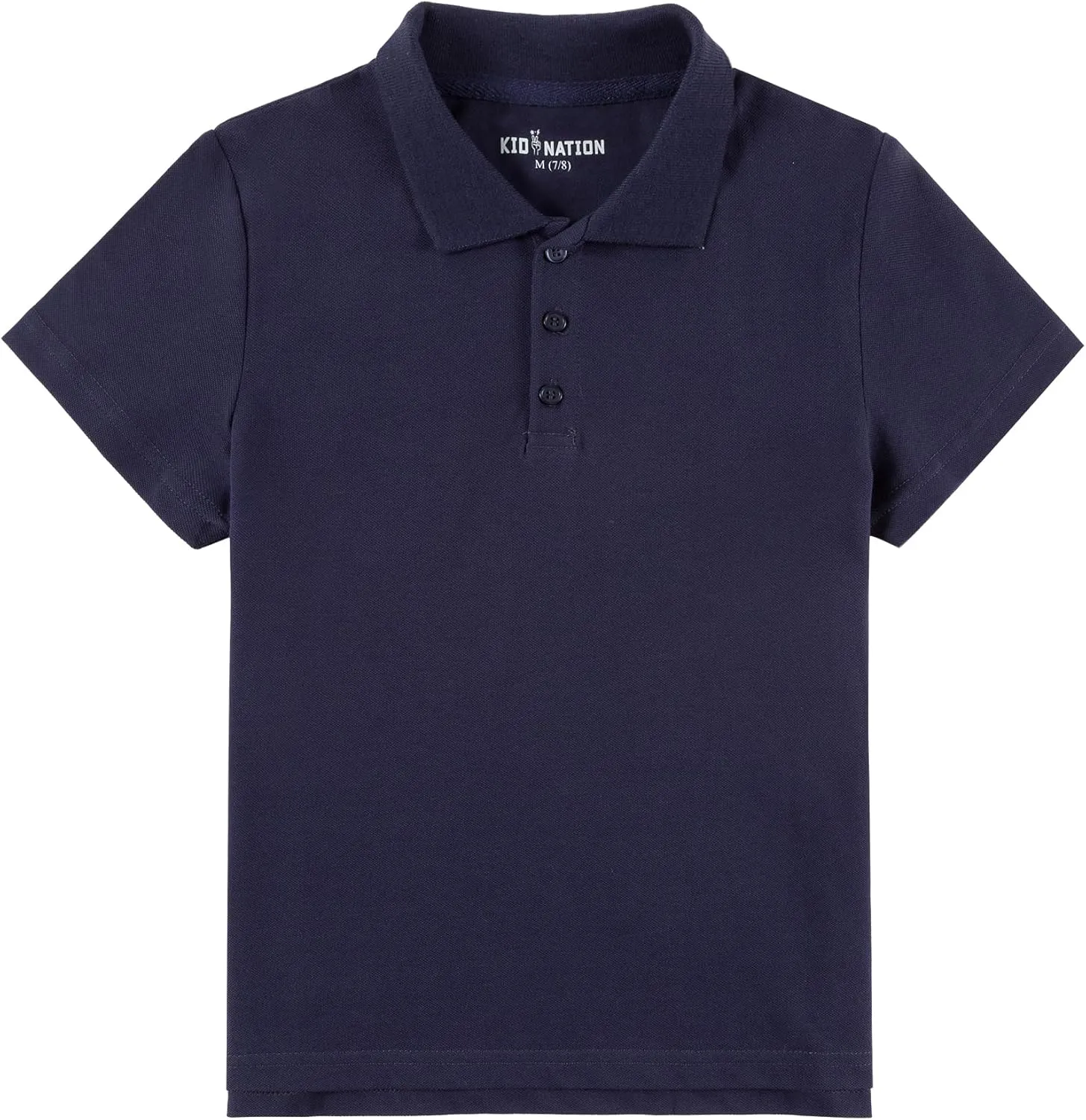Kid Nation Boys Polo Shirts Kids School Uniform Shirts Short Sleeve Girls Collared Shirts 4-12 Years