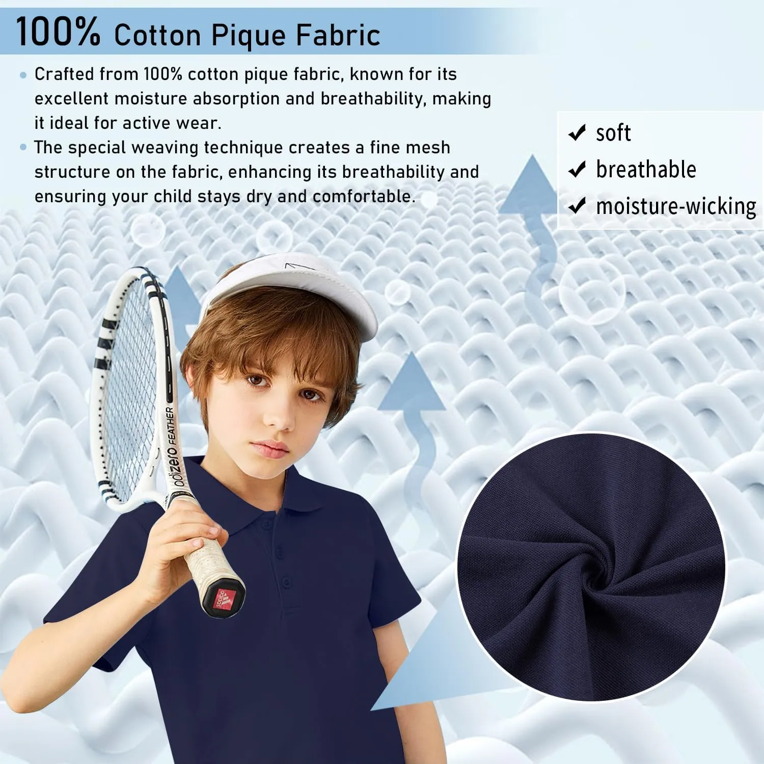 Kid Nation Boys Polo Shirts Kids School Uniform Shirts Short Sleeve Girls Collared Shirts 4-12 Years