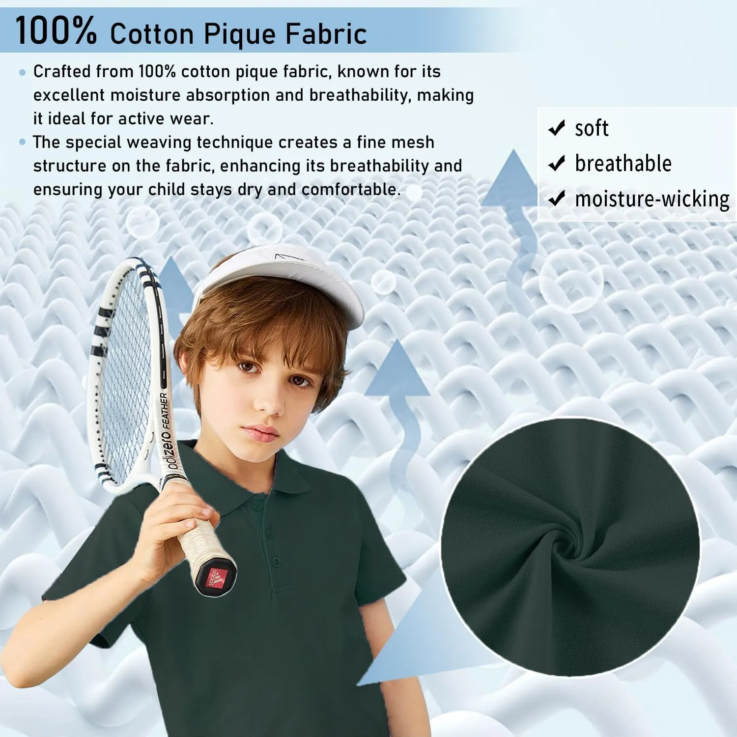 Kid Nation Boys Polo Shirts Kids School Uniform Shirts Short Sleeve Girls Collared Shirts 4-12 Years