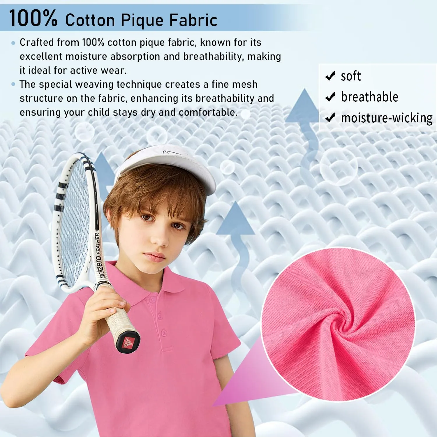 Kid Nation Boys Polo Shirts Kids School Uniform Shirts Short Sleeve Girls Collared Shirts 4-12 Years