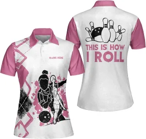 LASFOUR Personalized 3D Funny Bowling Shirts for Women, Custom Bowling Team Shirts for Women, Women Bowling Jerseys