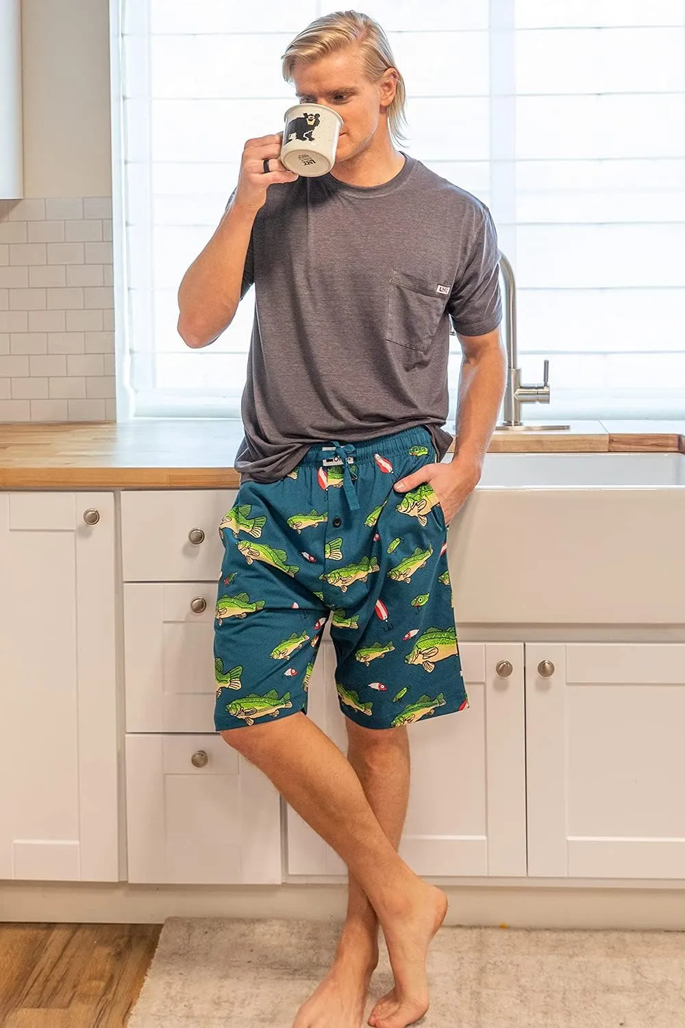 Lazy One Pajama Shorts for Men, Men's Pajama Bottoms, Sleepwear