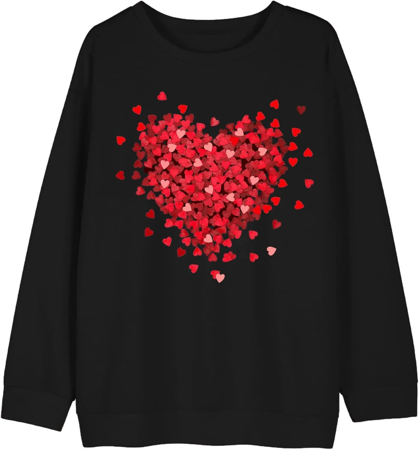 LHBNK Valentines Sweatshirt Women Love Heart Shirts Pullover Long Sleeve Tops