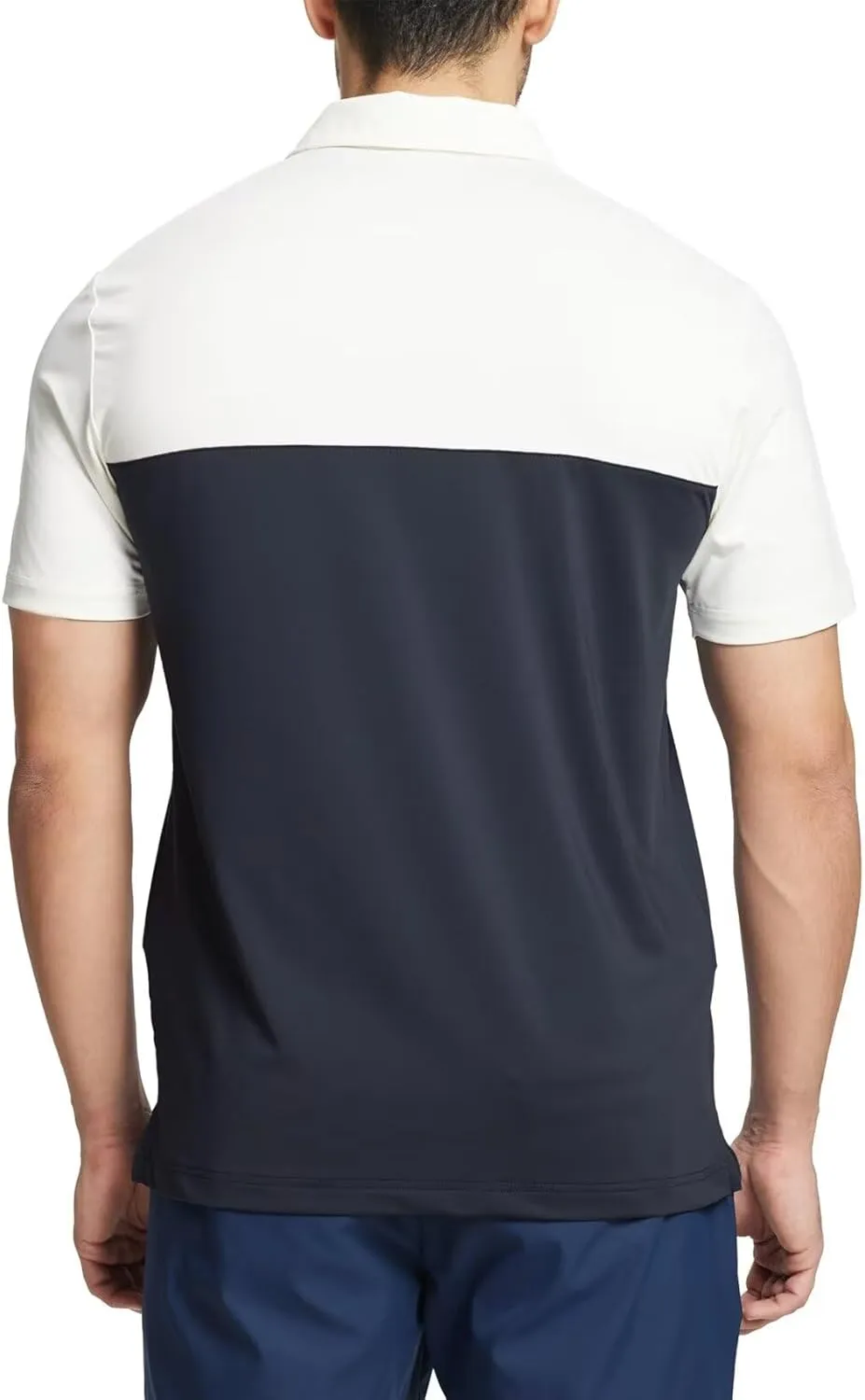 M MAELREG Golf Shirts for Men Dry Fit Performance Chest Print Color Block Moisture Wicking Casual Short Sleeve Polo Shirts