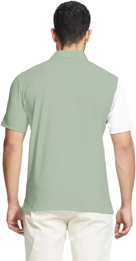 M MAELREG Mens Golf Polo Shirts Short Sleeve Dry Fit Casual Performance Moisture Wicking Color Block Polo Shirts for Men