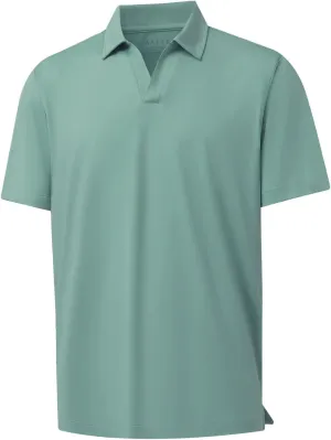 M MAELREG V Neck Polo Shirts for Men Performance Casual Moisture Wicking Mens Golf Polo Shirts Short Sleeve with Collar