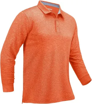 MAGCOMSEN Men's Long Sleeve Golf Polo Shirts Collared Athletic Quick Dry Lightweight Work Shirts