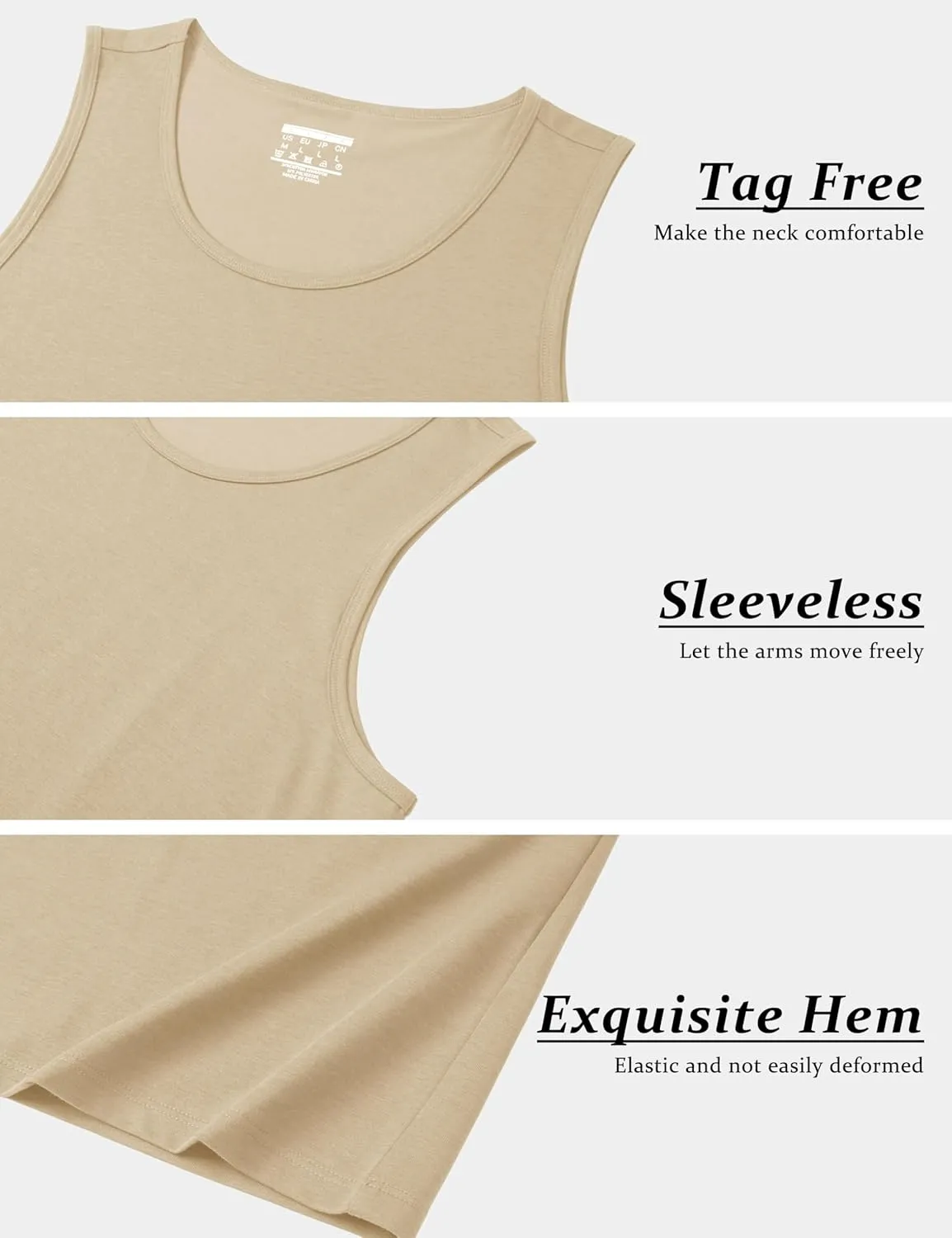 MAGCOMSEN Men's UPF 50  Tank Top Gym Workout Sleeveless Muscle Shirts Sun Protection Cut Off Shirts Summer Sleeveless T Shirt