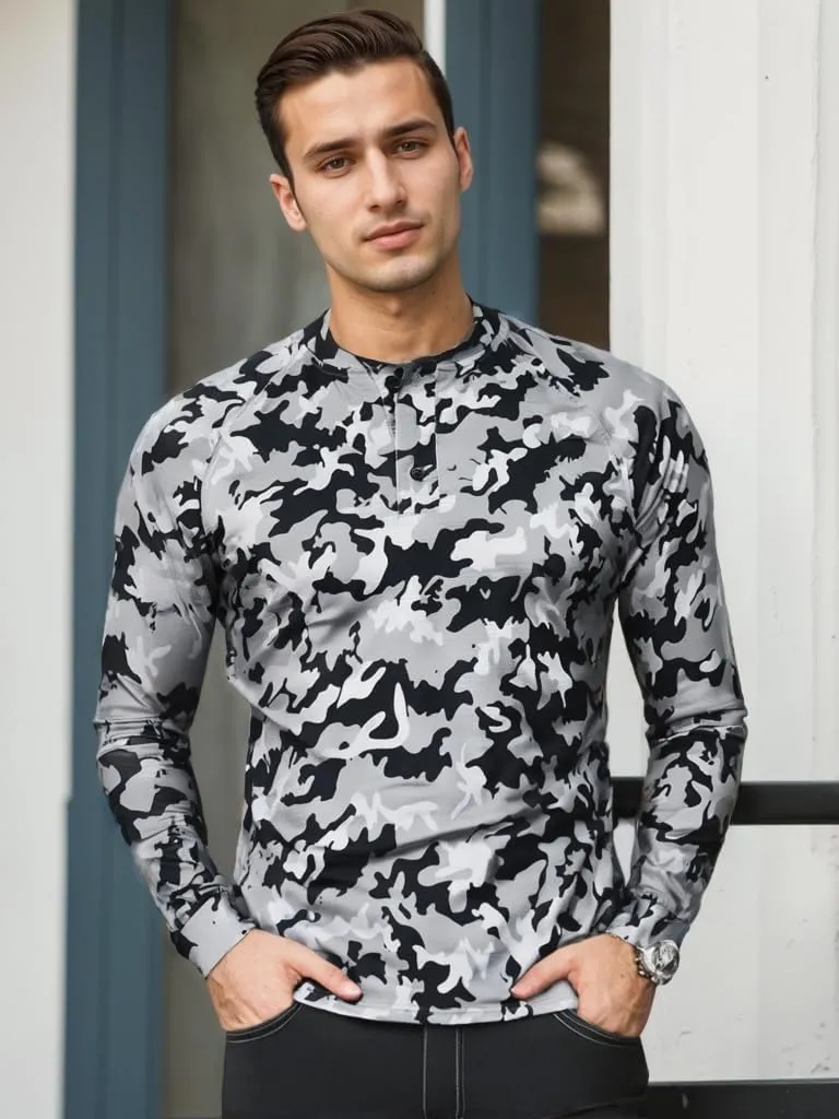 M&F EVENMINE Men's Short/Long Sleeve Shirt Athletic Polo Golf Shirts for Men Collarless Tshirt