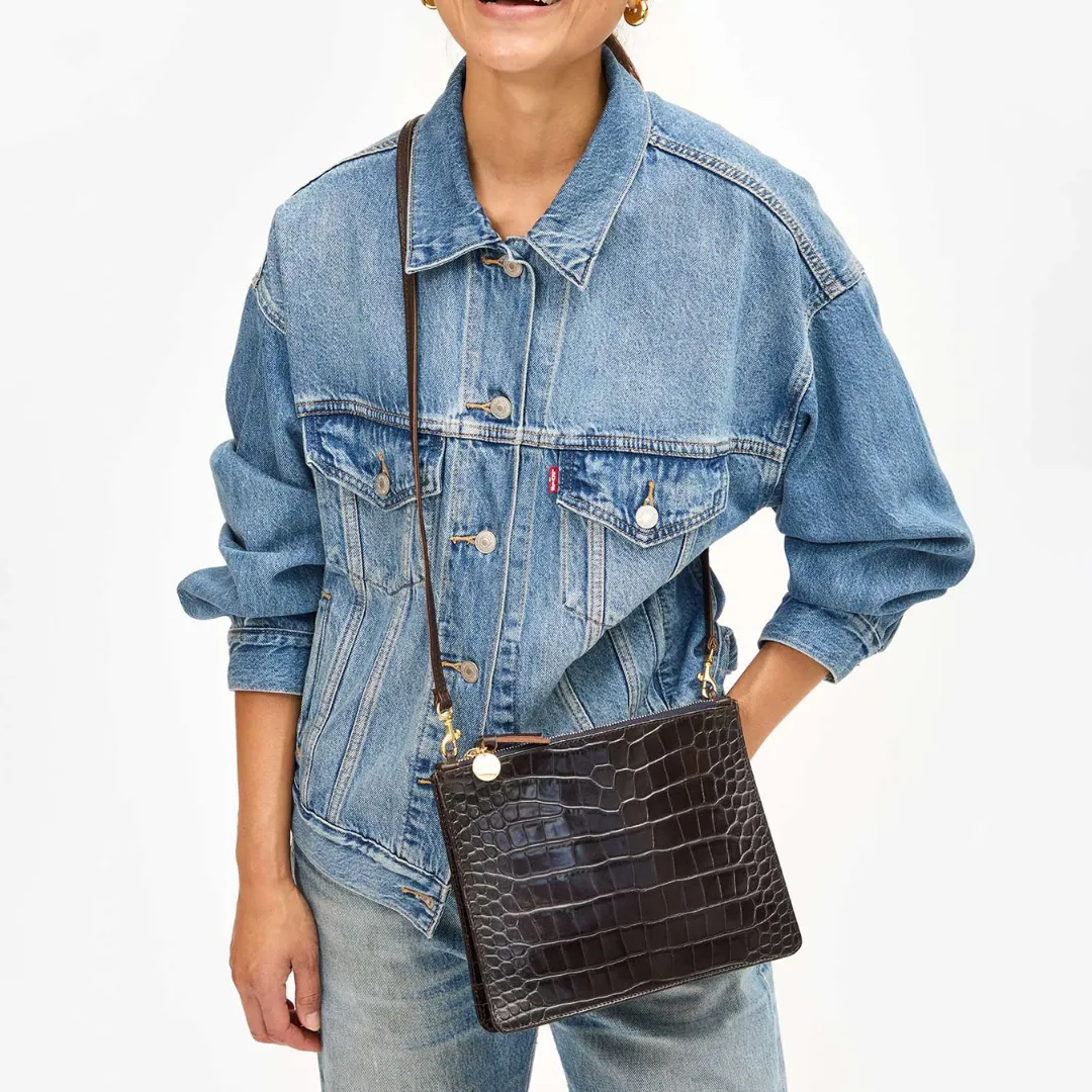 Margot Double Sac Bretelle (Autumn Croco Kalamata)
