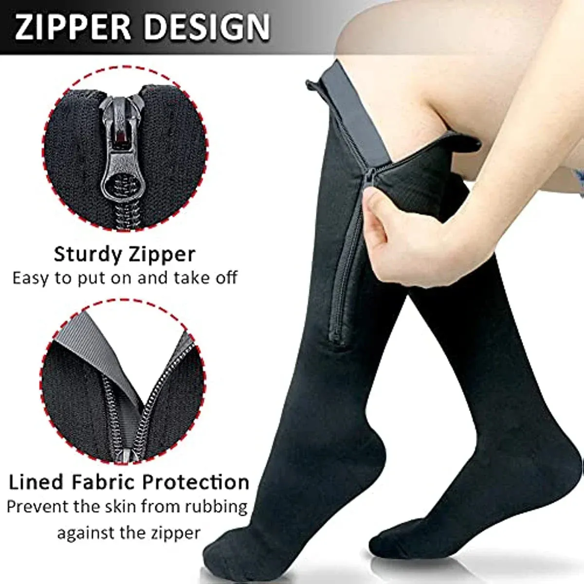 Medical Zipper Compression Socks (U CARE)