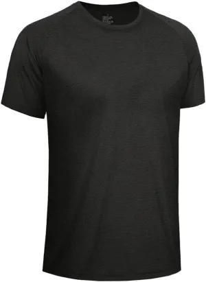 Men's Active Short Sleeve Shirts - Quick Dry Sun Protective Athletic Workout T Shirts Large