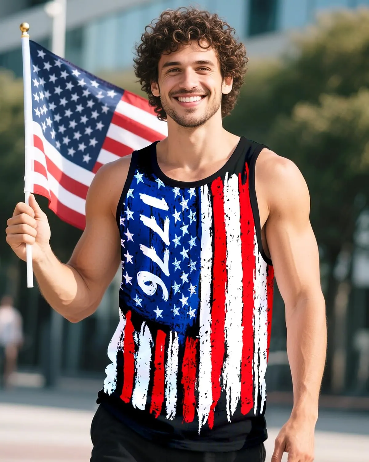 Mens Beach Tank Tops Sleeveless Shirts for Men Summer Hawaiian Graphic Mens Tank Top Workout Gym Shirts Palm Tree Tops
