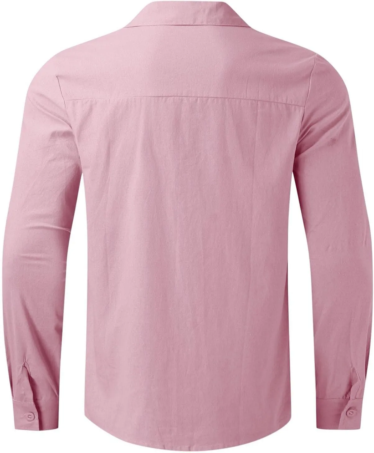 Men's Casual Button Down Shirt Cotton Solid Color Pocket Long Sleeve Shirt Top Long Sleeve T Shirt Men Mens Shirts