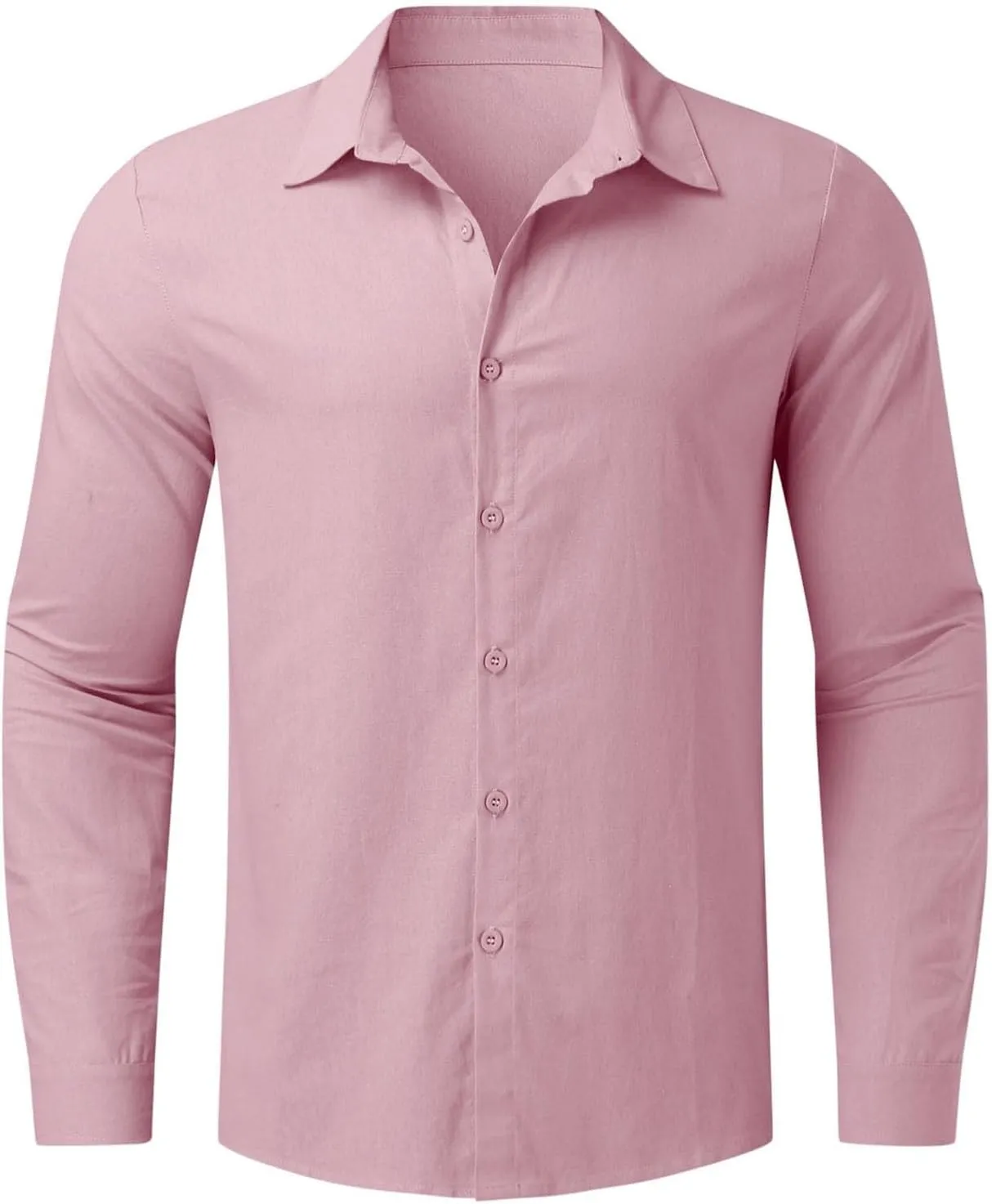 Men's Casual Button Down Shirt Cotton Solid Color Pocket Long Sleeve Shirt Top Long Sleeve T Shirt Men Mens Shirts