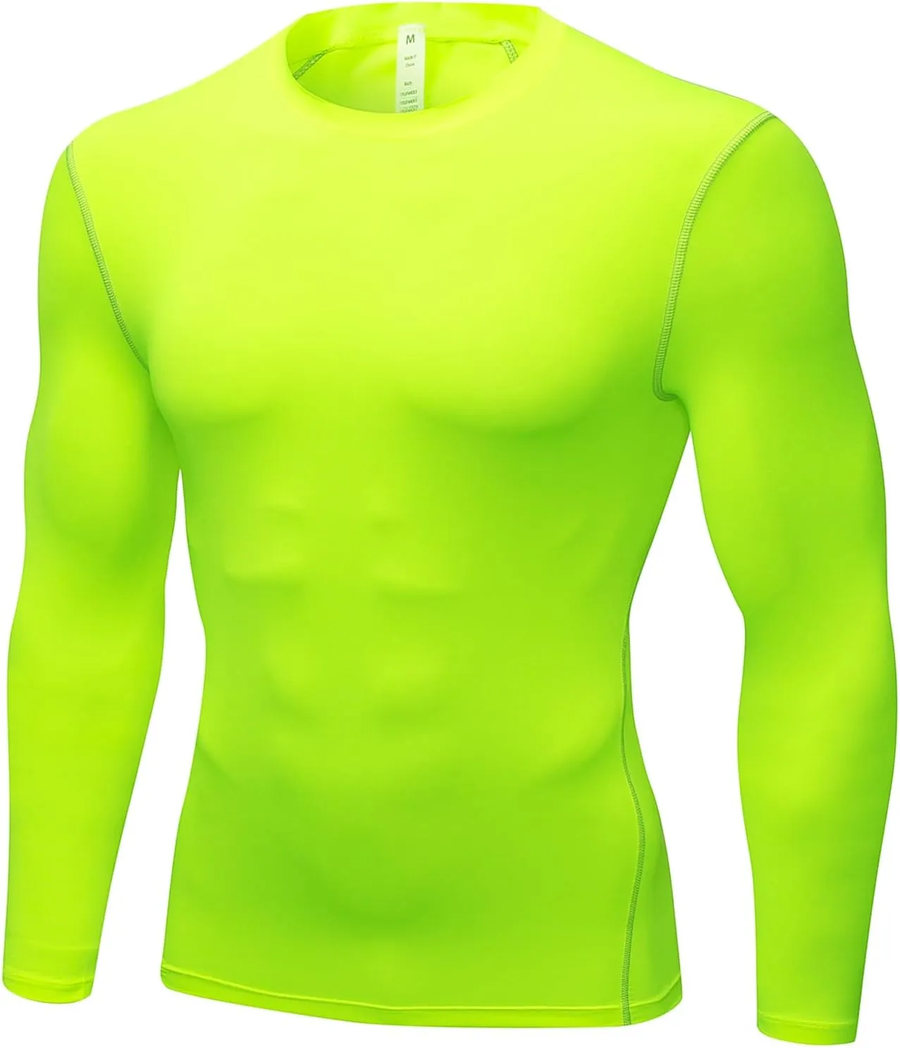 Men's Compression Shirts Long Sleeve Athletic T-Shirts Workout Running Tops Quick Dry Baselayer Undershirts for Football