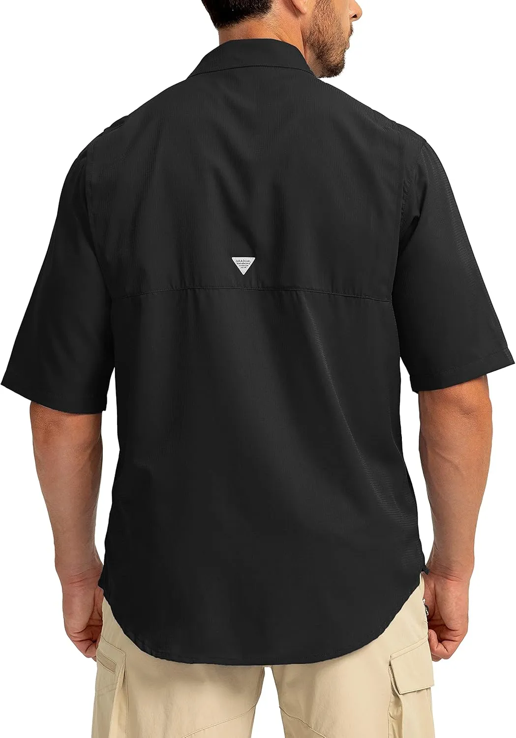 Men's Fishing Shirts with Zipper Pockets UPF 50  Lightweight Cool Short Sleeve Button Down Shirts for Men Casual Hiking