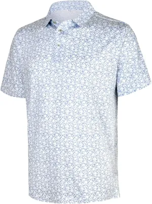 Mens Golf Shirt Seamless Mens Polo Shirts Fashion Print Mens Golf Polo Short Sleeve Dry Fit Golf Shirts for Men