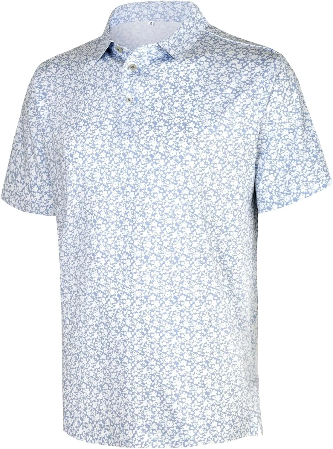 Mens Golf Shirt Seamless Mens Polo Shirts Fashion Print Mens Golf Polo Short Sleeve Dry Fit Golf Shirts for Men