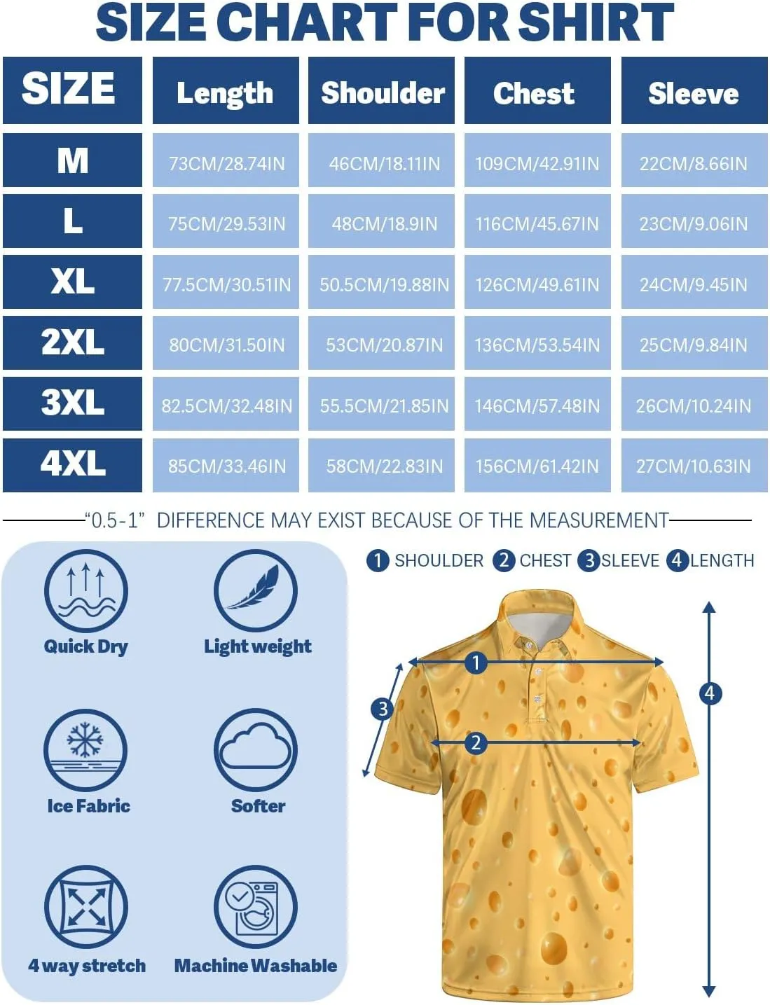 Men's Golf Shirts Short Sleeve Polo Shirts for Men Performance Moisture Wicking Dry Fit Golf Polo Shirts