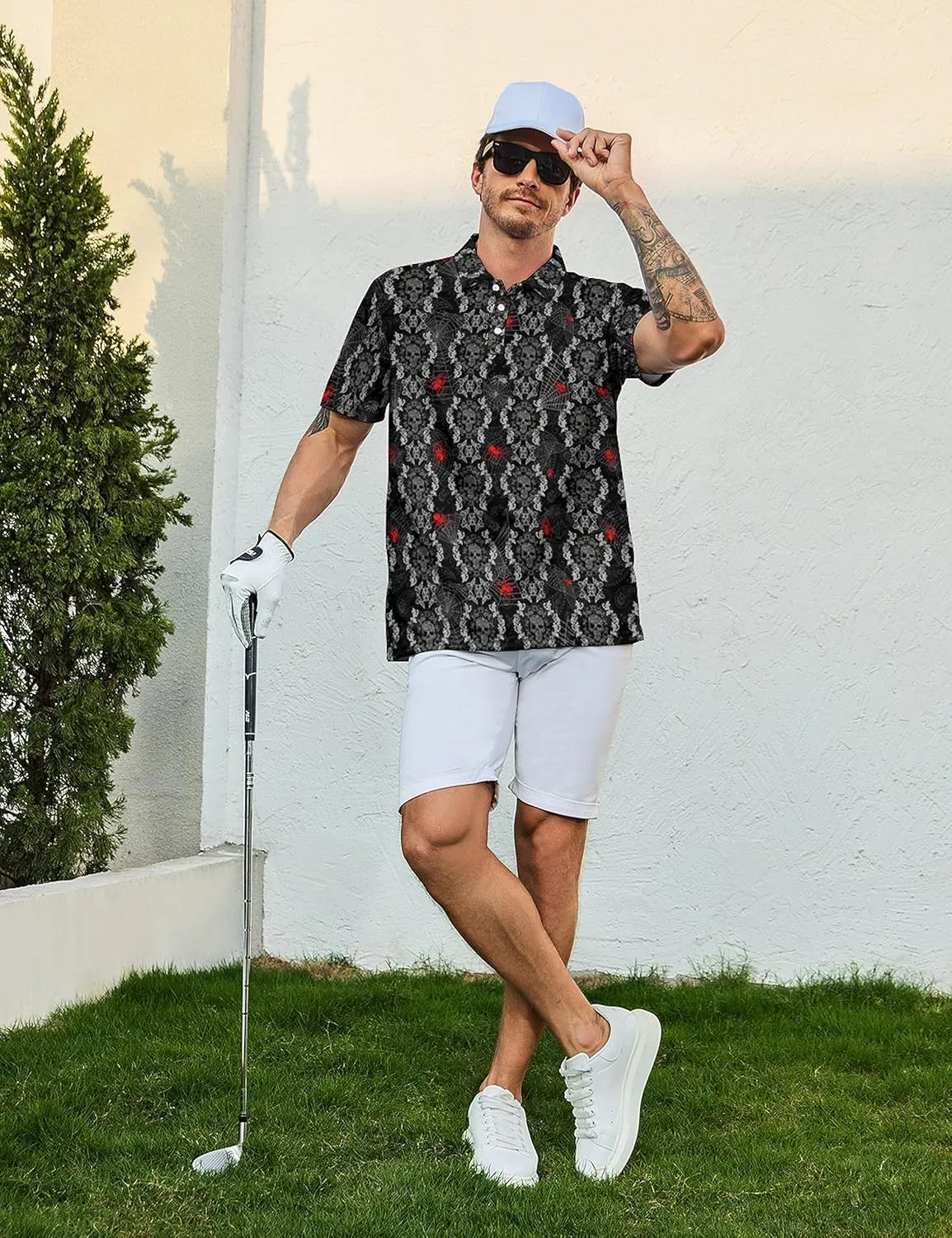 Men's Golf Shirts Short Sleeve Polo Shirts for Men Performance Moisture Wicking Dry Fit Golf Polo Shirts