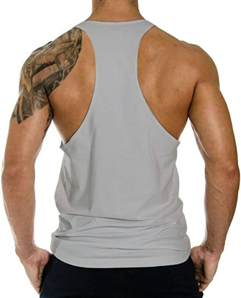 Men's Gym Bodybuilding Stringer Tank Top Workout Muscle Cut Shirt Fitness Sleeveless Vest