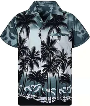 Men's Hawaiian Shirts Casual Button Down Shirts Tropical Beach Resort Short Sleeve
