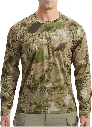 Men'S Long Sleeve Sun Protection Shirts Lightweight Hunting Shirt Quick Dry Fishing Hoodie Summer Camouflage Shirts