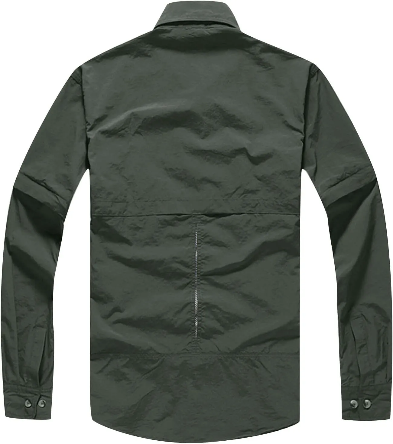 Men's Long Sleeve Work Shirts Breathable Quick Dry Ripstop Military Tactical Shirt Outdoor Casual Button Down Hiking Shirt