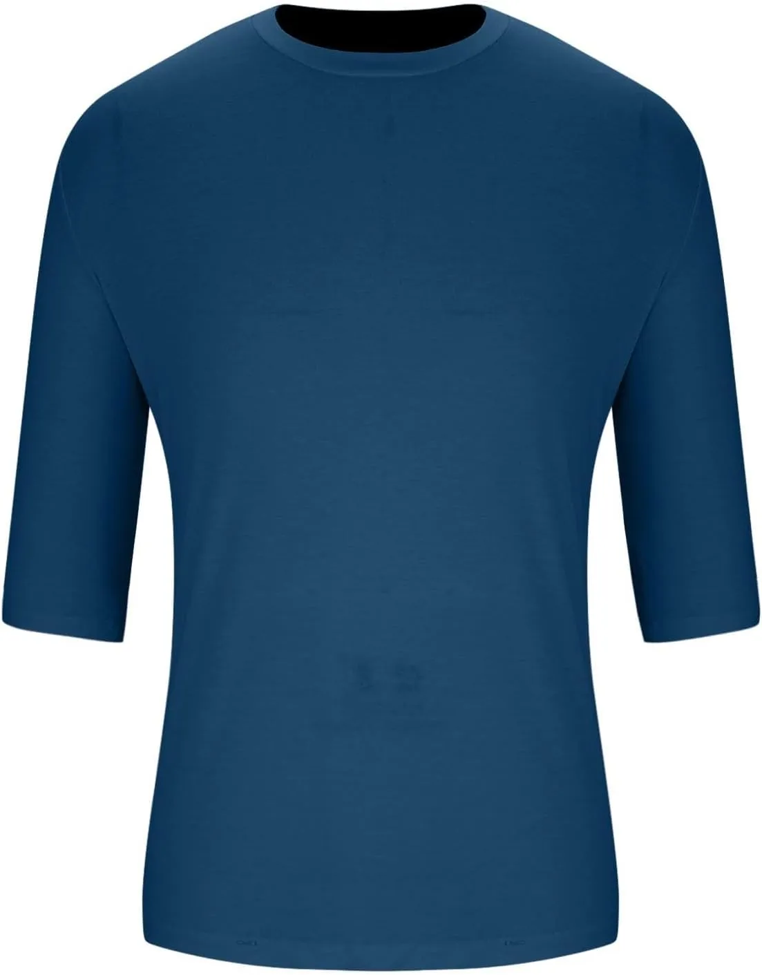 Mens Plus Size Solid Color T-Shirts Casual Crewneck 3/4 Sleeve Shirts 2025 Summer Tops Basic Pullover Workout Tees