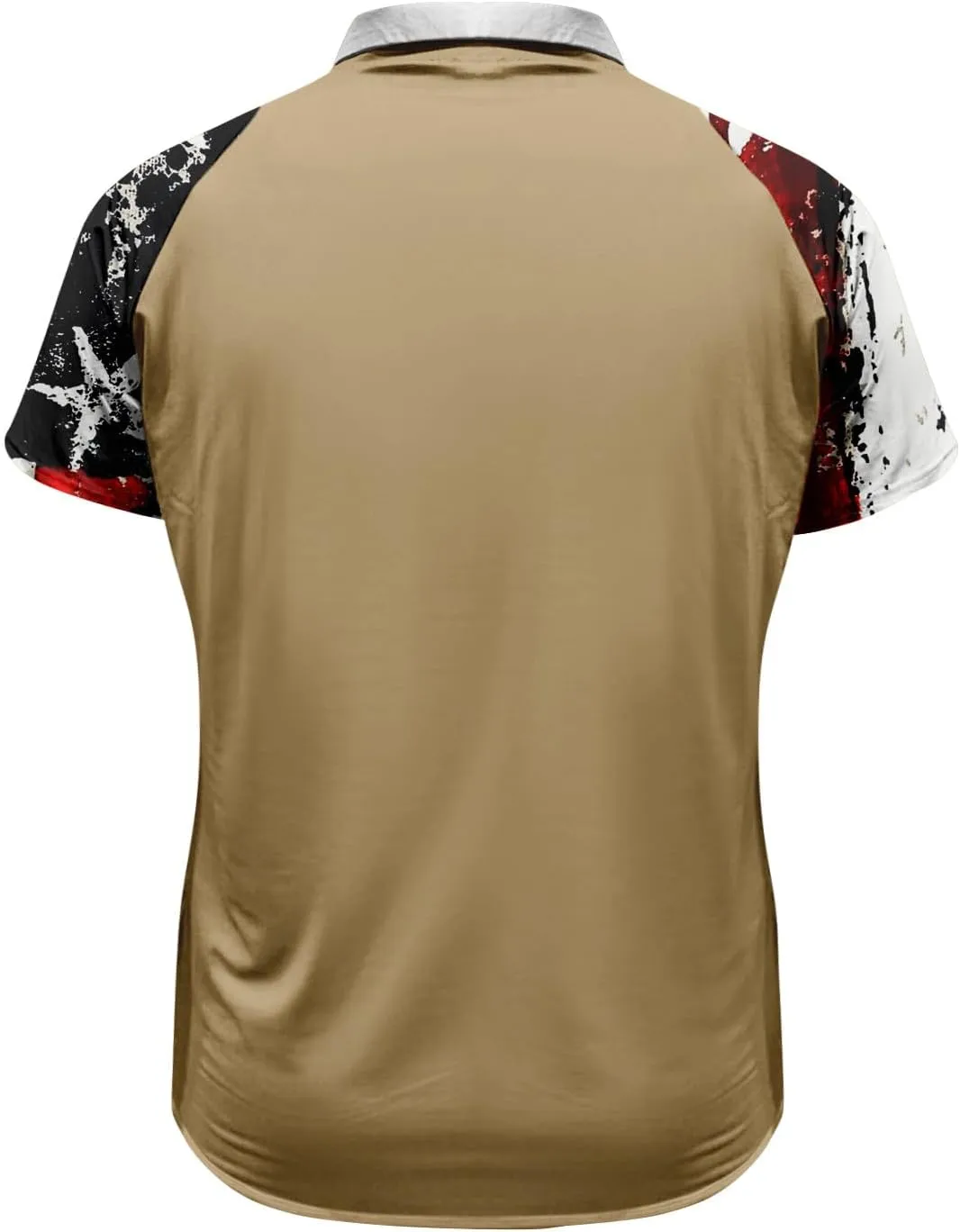 Mens Polo 4th of July Shirts Short Sleeve American Flag Print Slim Fit Polo Shirts for Men
