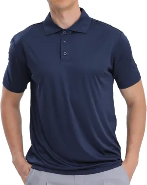 Mens Polo Shirts Short Sleeve,1 Pack/5 Pack Quick Dry Moisture Wicking Polos Workout Golf Shirts for Men