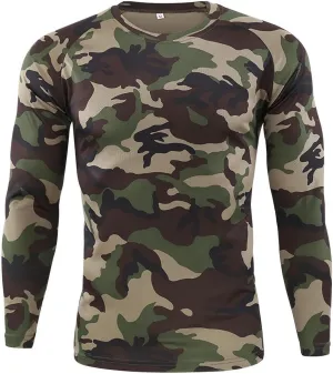 Men's Quick Dry Long Sleeve Shirts for Men Moisture Wicking Athletic Cycling Jersey Tactical T-Shirts