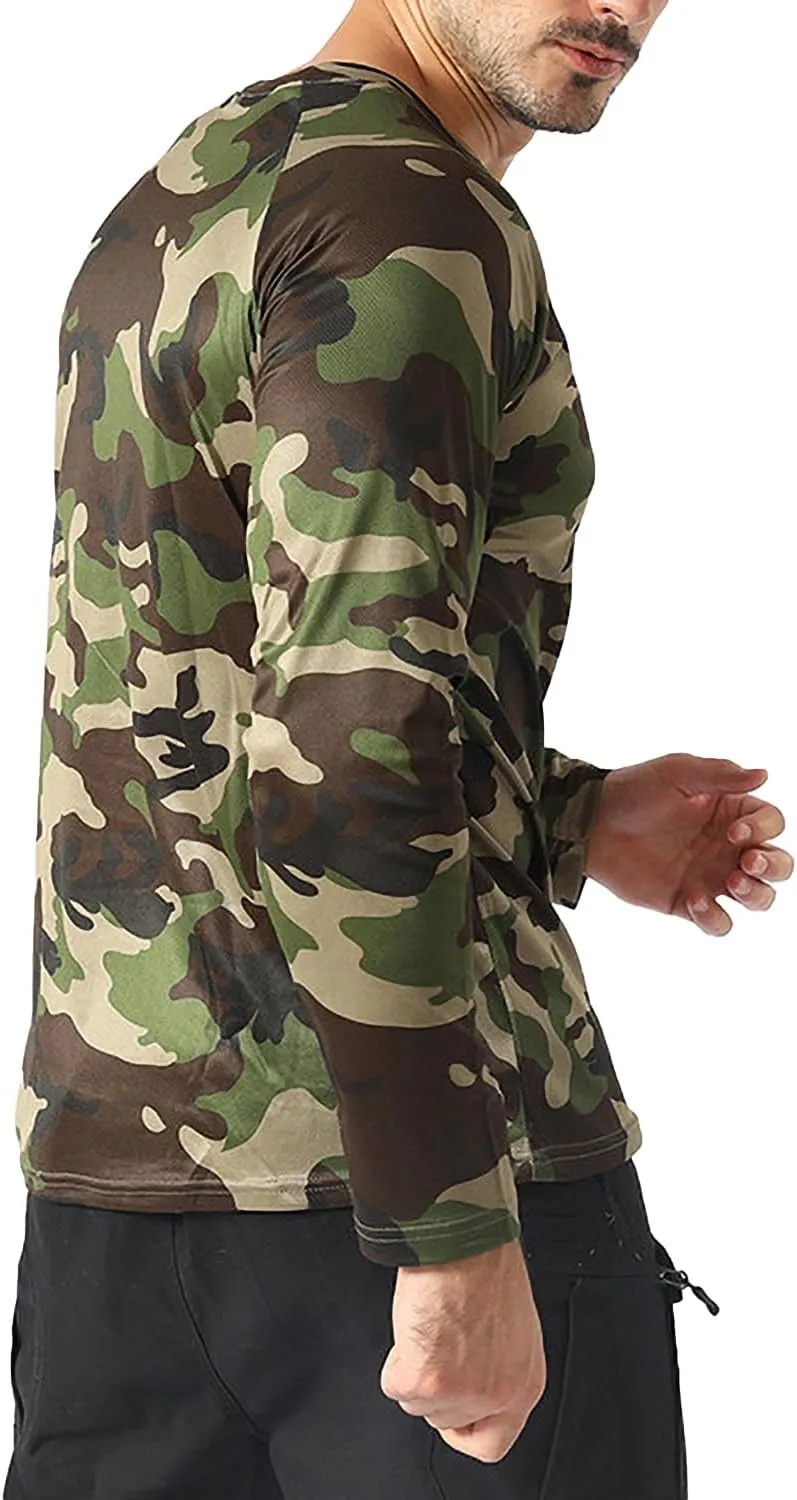 Men's Quick Dry Long Sleeve Shirts for Men Moisture Wicking Athletic Cycling Jersey Tactical T-Shirts