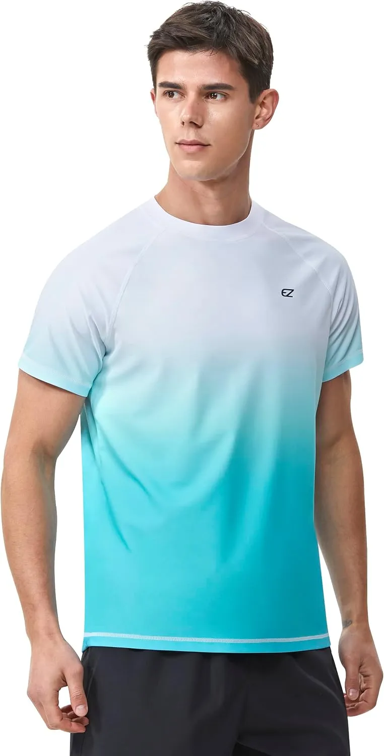 Men's Rash Guard Swim Shirts Summer UPF 50  UV Sun Protection Quick Dry Beach Fishing Water Shirts T Shirts for Men