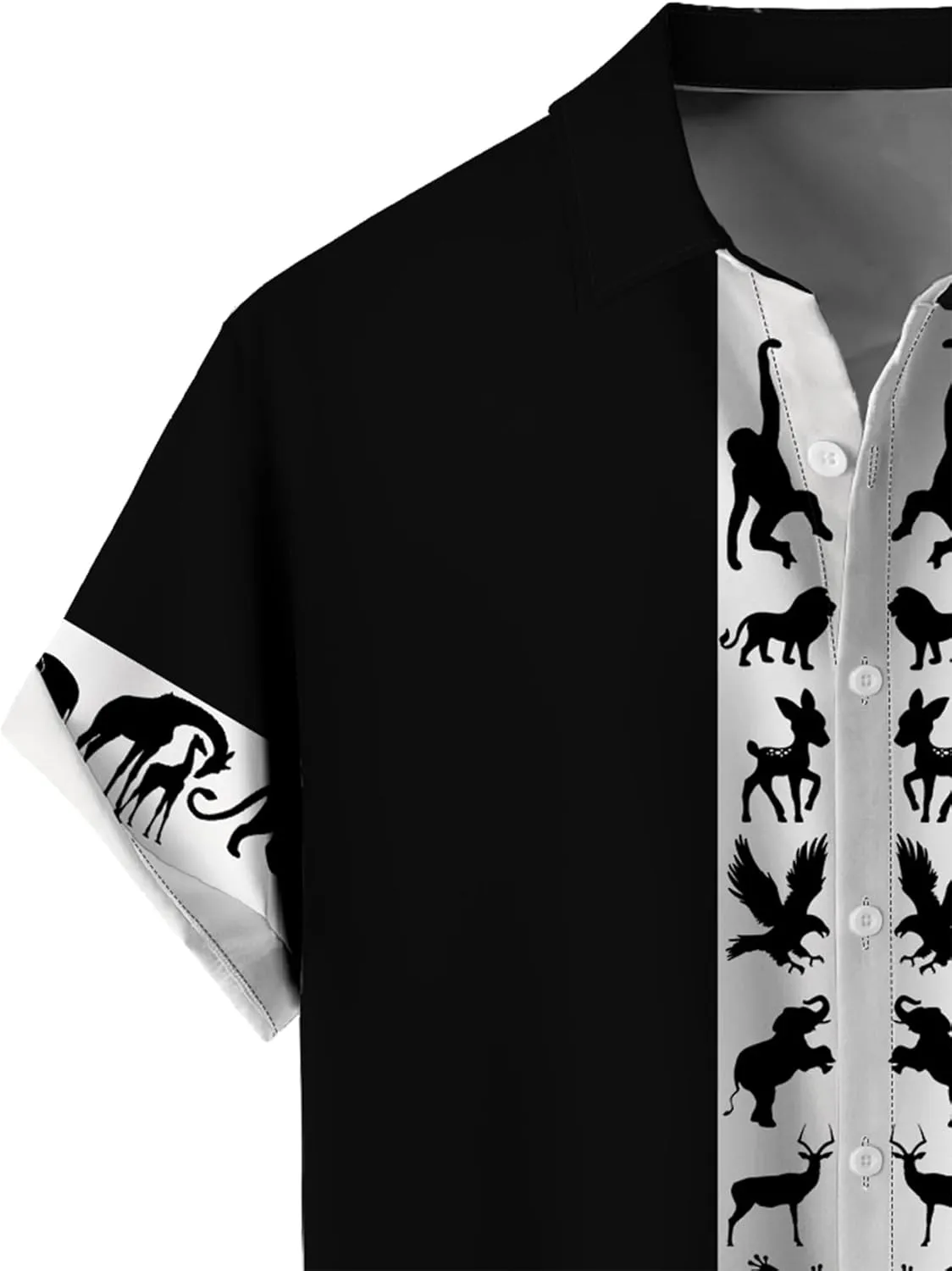 Mens Short Sleeve Button Down Shirts Casual Printed Button Up Shirts Hawaiian