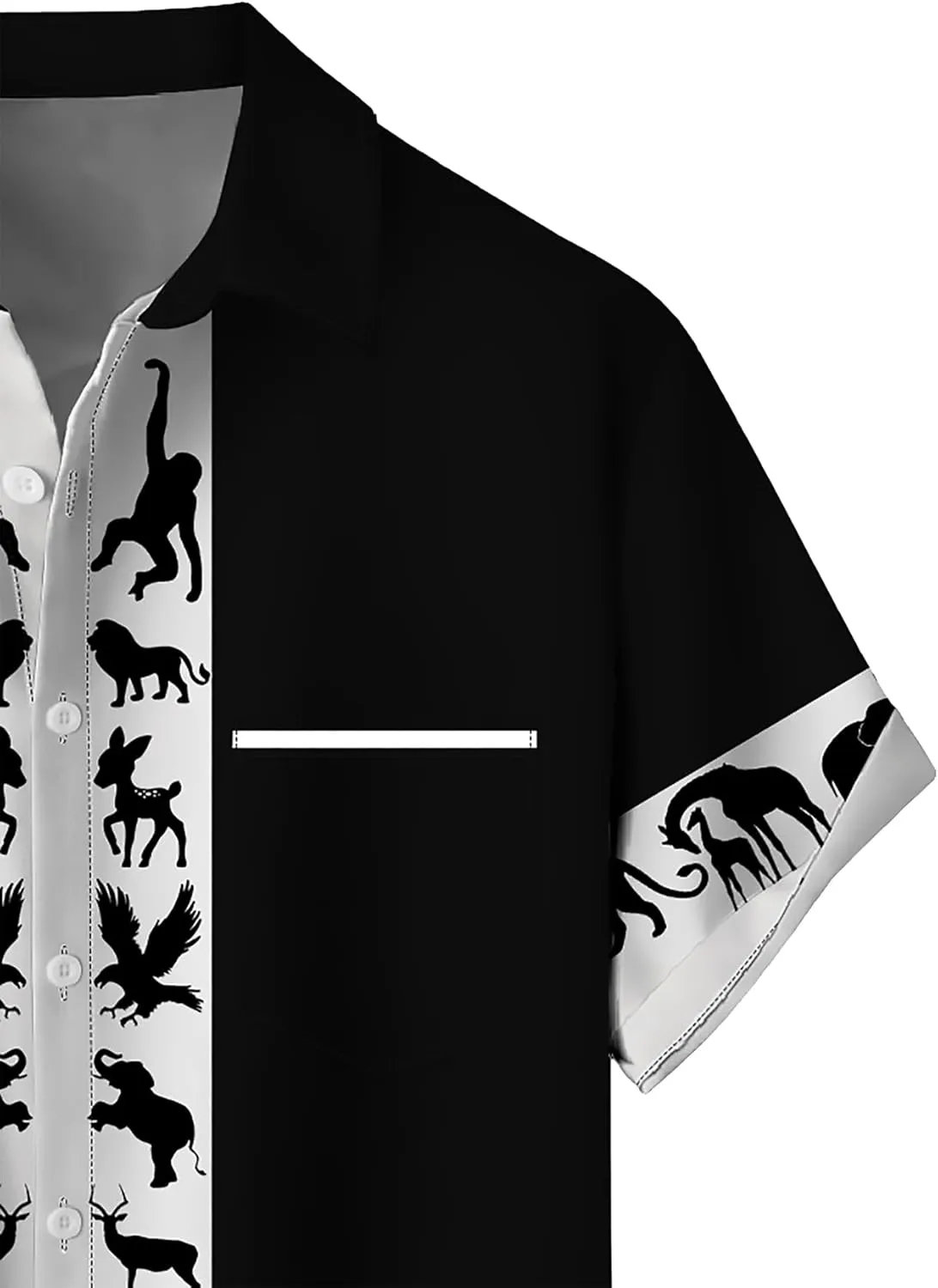 Mens Short Sleeve Button Down Shirts Casual Printed Button Up Shirts Hawaiian