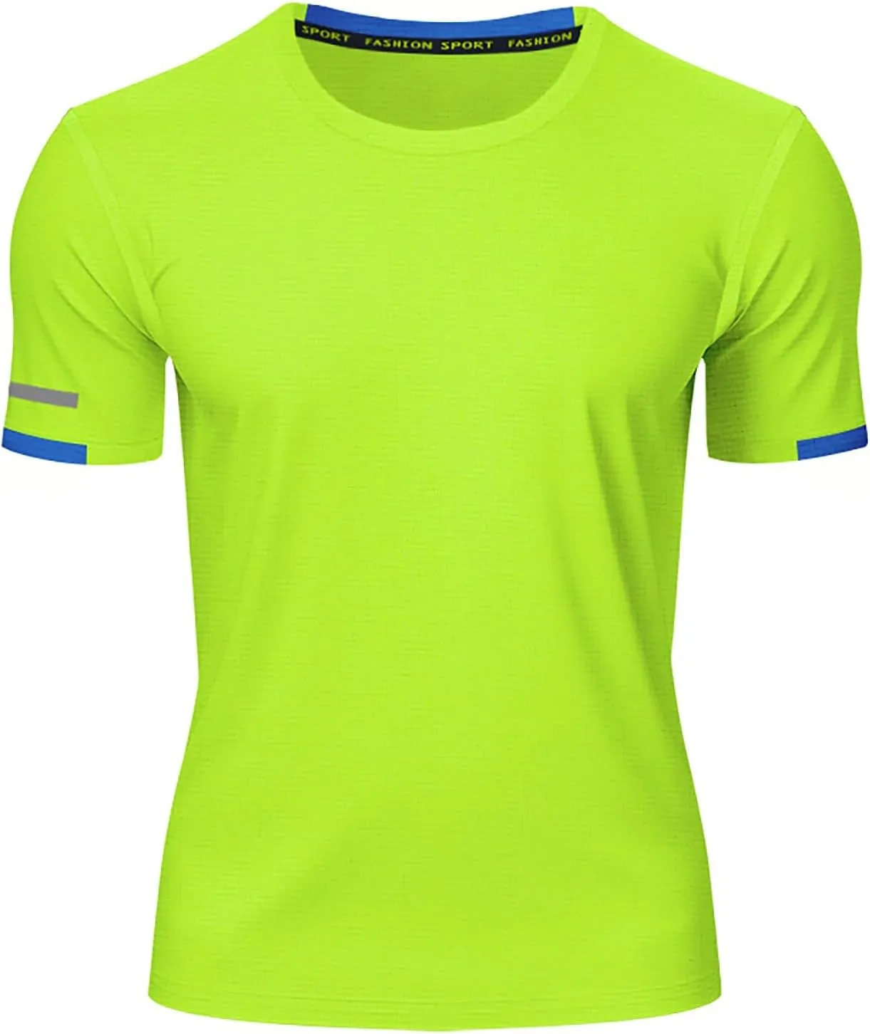 Men's Short Sleeve T-Shirts Crew Neck Muscsle Fit Solid Tee Tops Breathable Quick Dry Cotton Shirts Summer Trendy