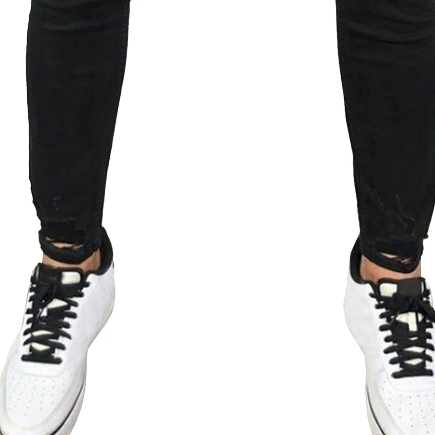 Men's Skinny Casual Destroyed Jean Slim Fit Tapered Leg Jean Pants Stretch Fashion Moto Biker Jeans