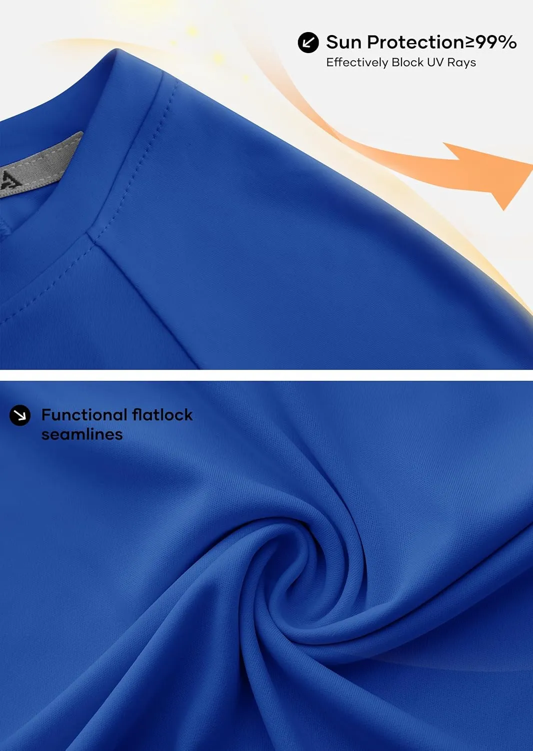 Men's Swim Shirts Rash Guard UPF 50  Long & Short Sleeve UV Sun Protection Summer Shirts Fishing Hiking T-Shirt