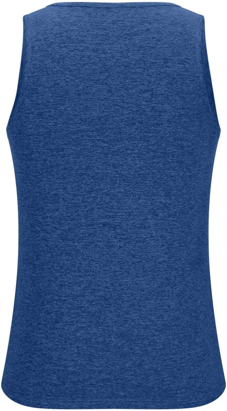 Men's Tank Tops Quick Dry T Shirts Sports Athletic Gym Bodybuilding Fitness Sleeveless Shirts for Beach Running Shirt