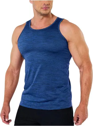 Men's Tank Tops Quick Dry T Shirts Sports Athletic Gym Bodybuilding Fitness Sleeveless Shirts for Beach Running Shirt