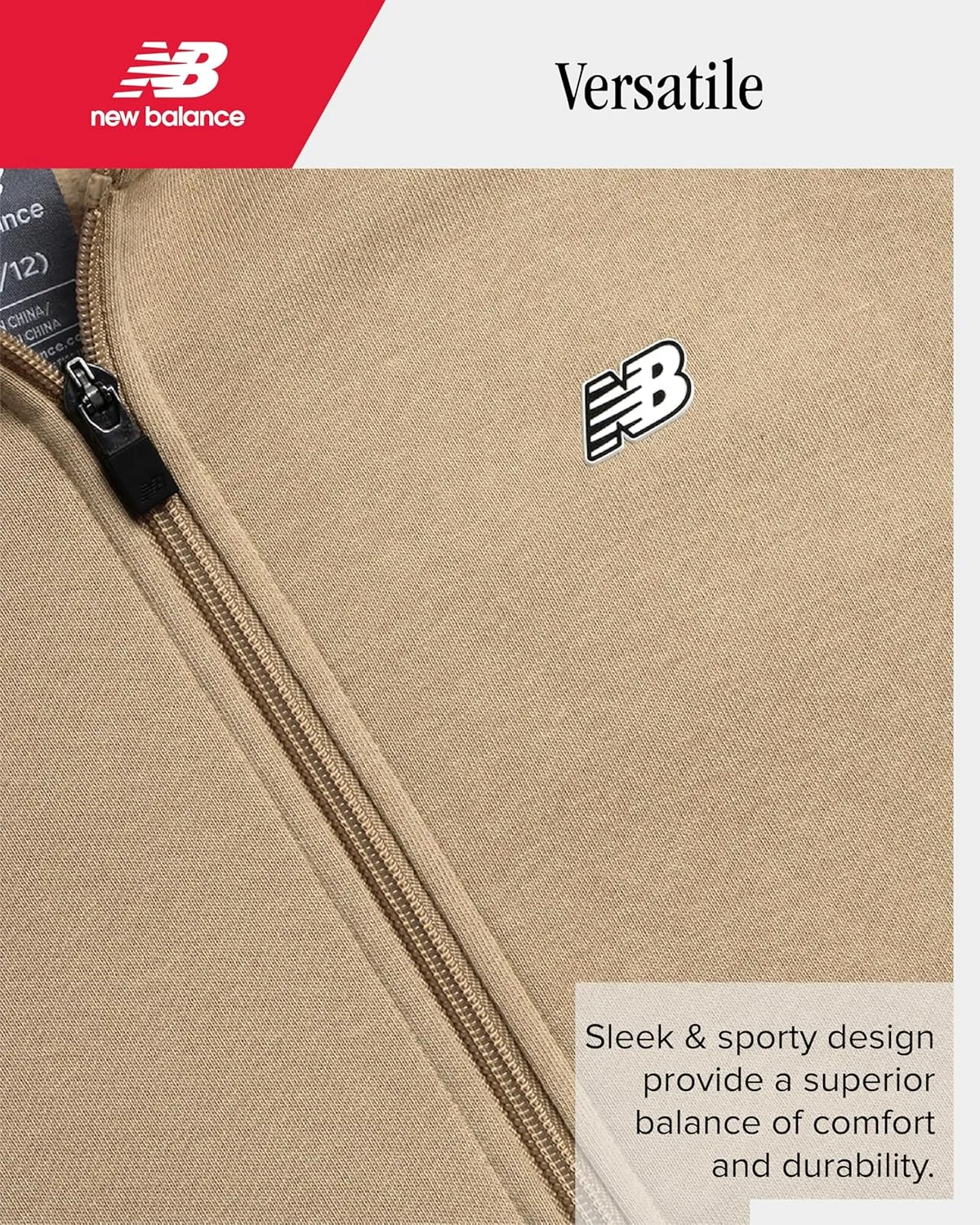 New Balance Boys' Active Sweatshirt - Zip-Up Fleece Hoodie - Performance Activewear for Boys (8-20)