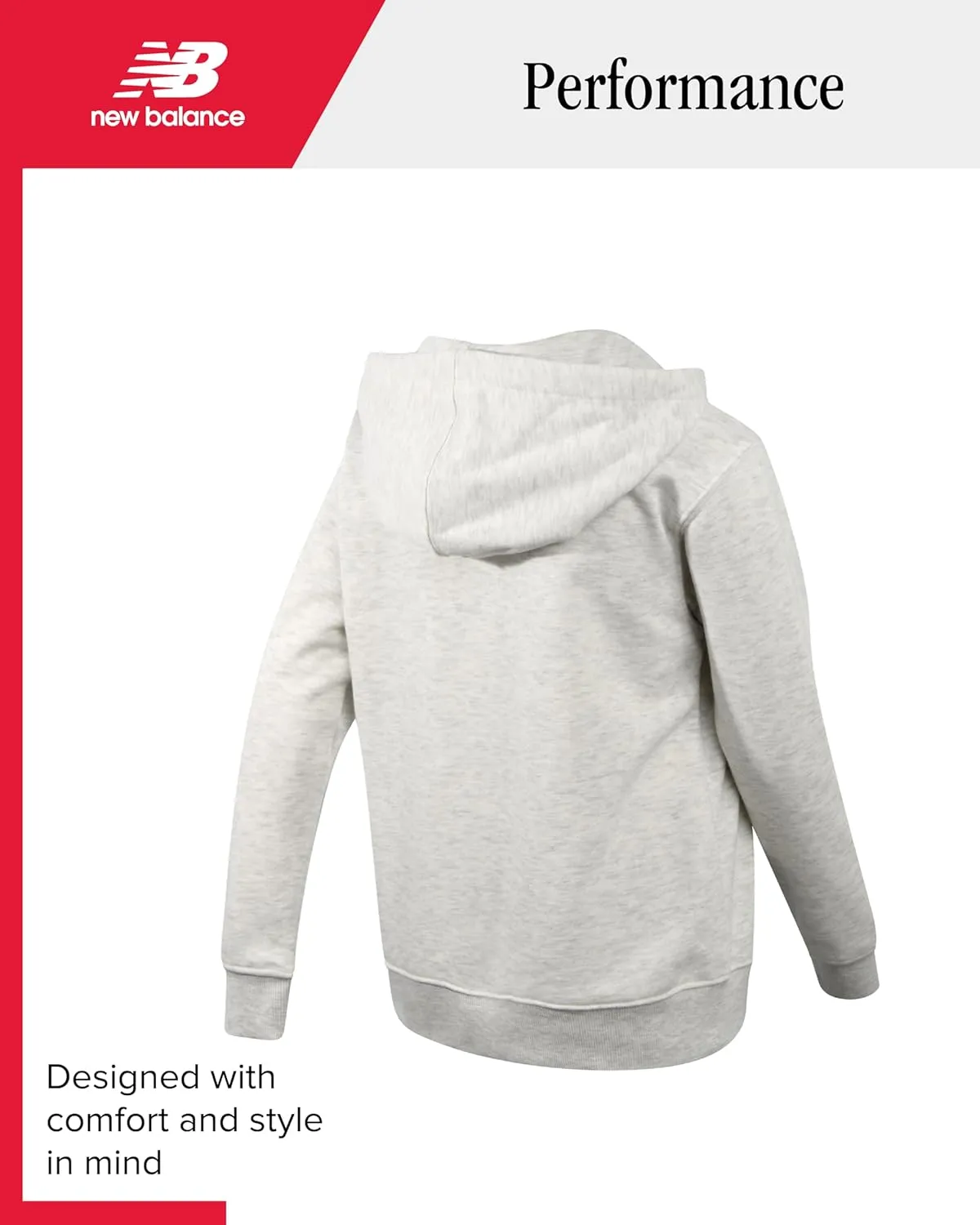 New Balance Boys' Active Sweatshirt - Zip-Up Fleece Hoodie - Performance Activewear for Boys (8-20)
