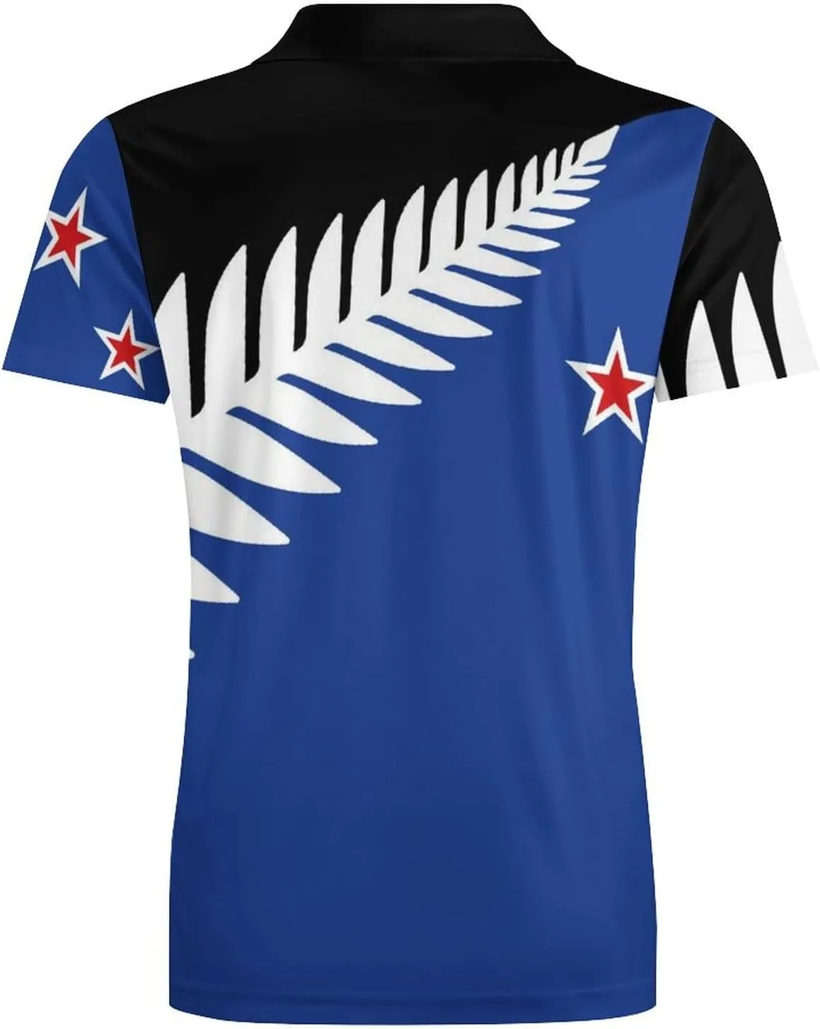 New Zealand New Flag Men's Polo-Shirt Regular-Fit Short Sleeve Sports Quick Dry Golf Tennis T-Shirt