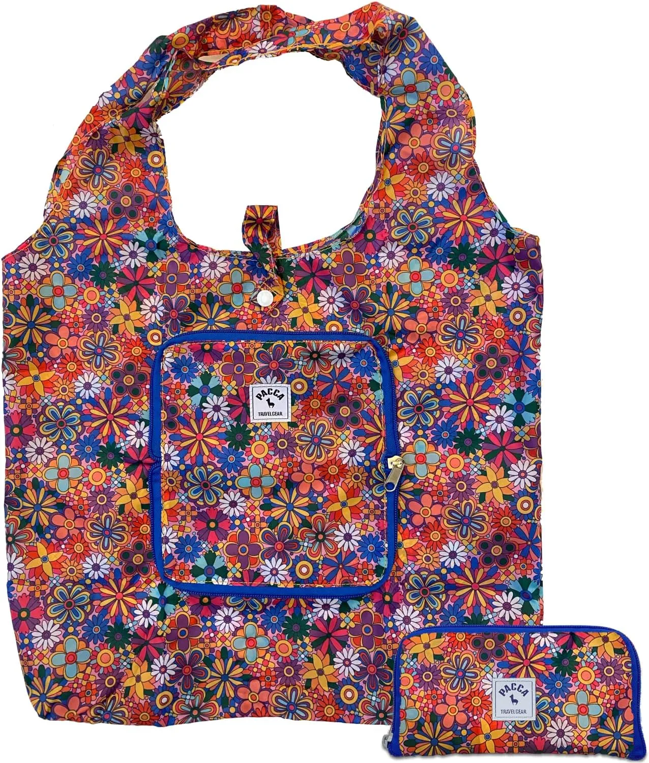 Pacca Packable Travel Tote for Women | Small Foldable, Reusable Shoulder Bag for Beach, Grocery, Shopping, Cruise, Resort