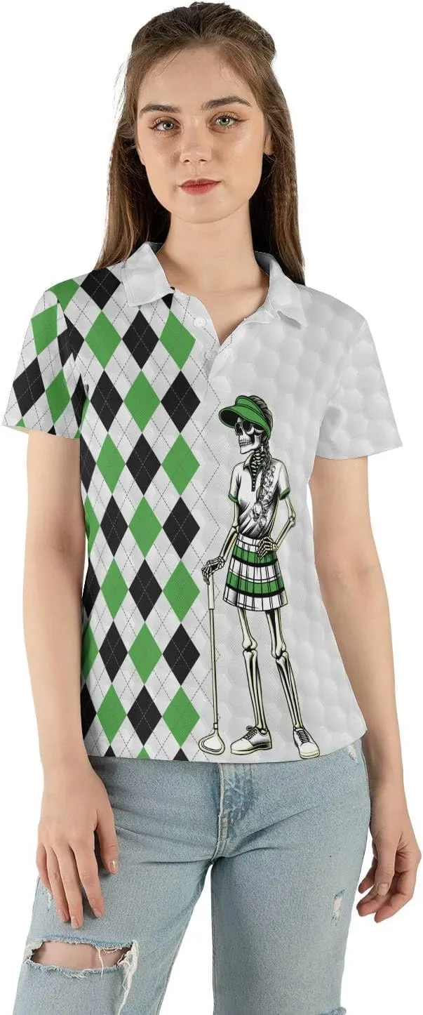 Personalized Bowling Polo Shirts for Women, Funny How I Roll Bowling Short Sleeve Polo Shirts for Girls