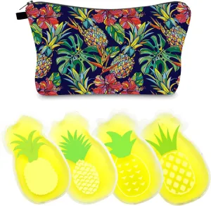 Pineapple Makeup Bag, Travel Bag, Lucky Pineapple Zipper Bag, Birthday And Christmas Decorations, Special Gifts For Ivf (black-mixed)